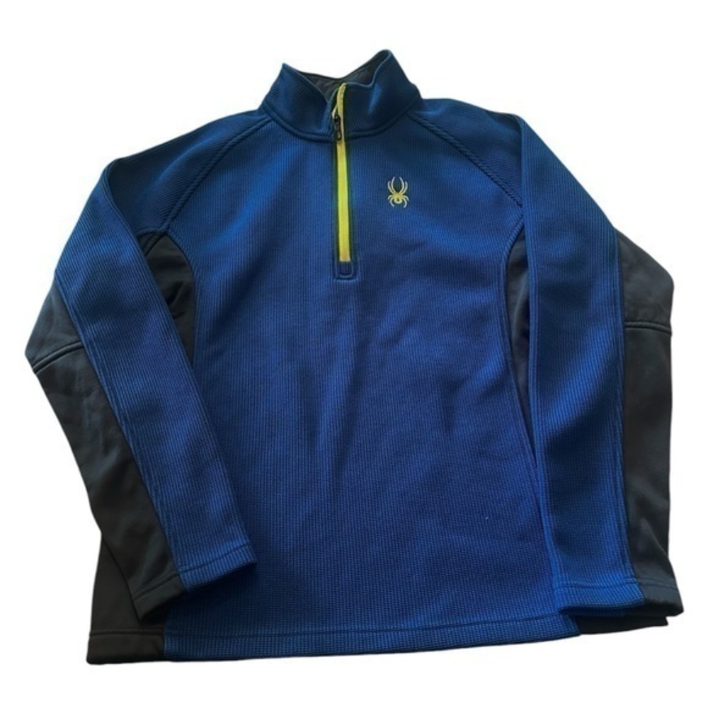 Spyder 1/4 Zip Long Sleeve Pullover - Mens Size Large - Blue
